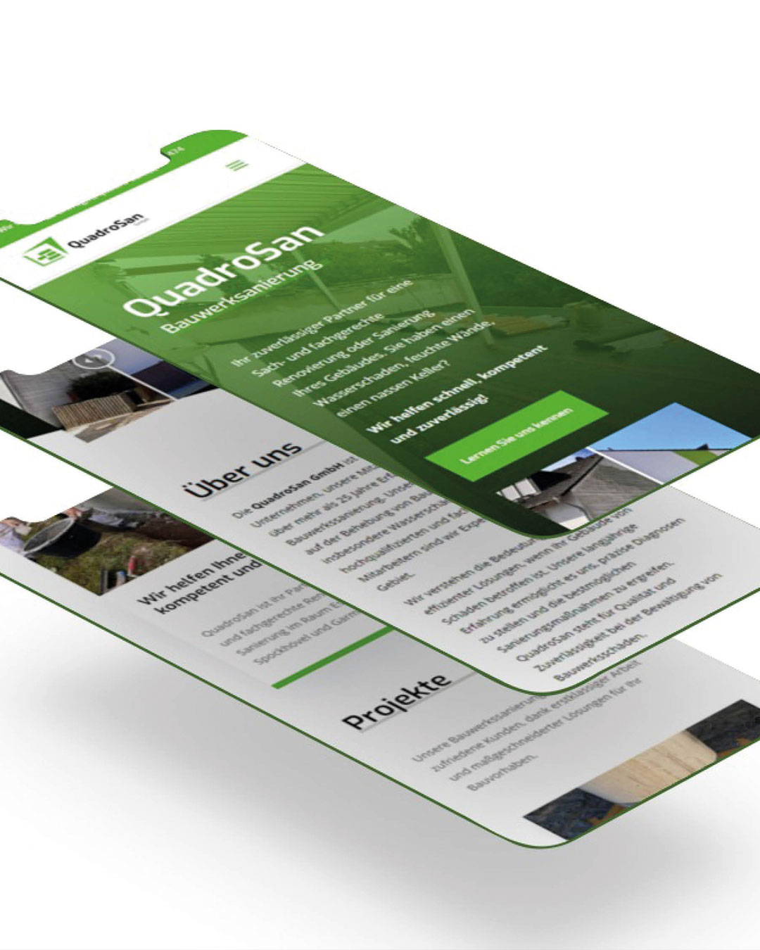 Responsives Webdesign für Smartphones – moderne Unternehmenswebsite mobil optimiert